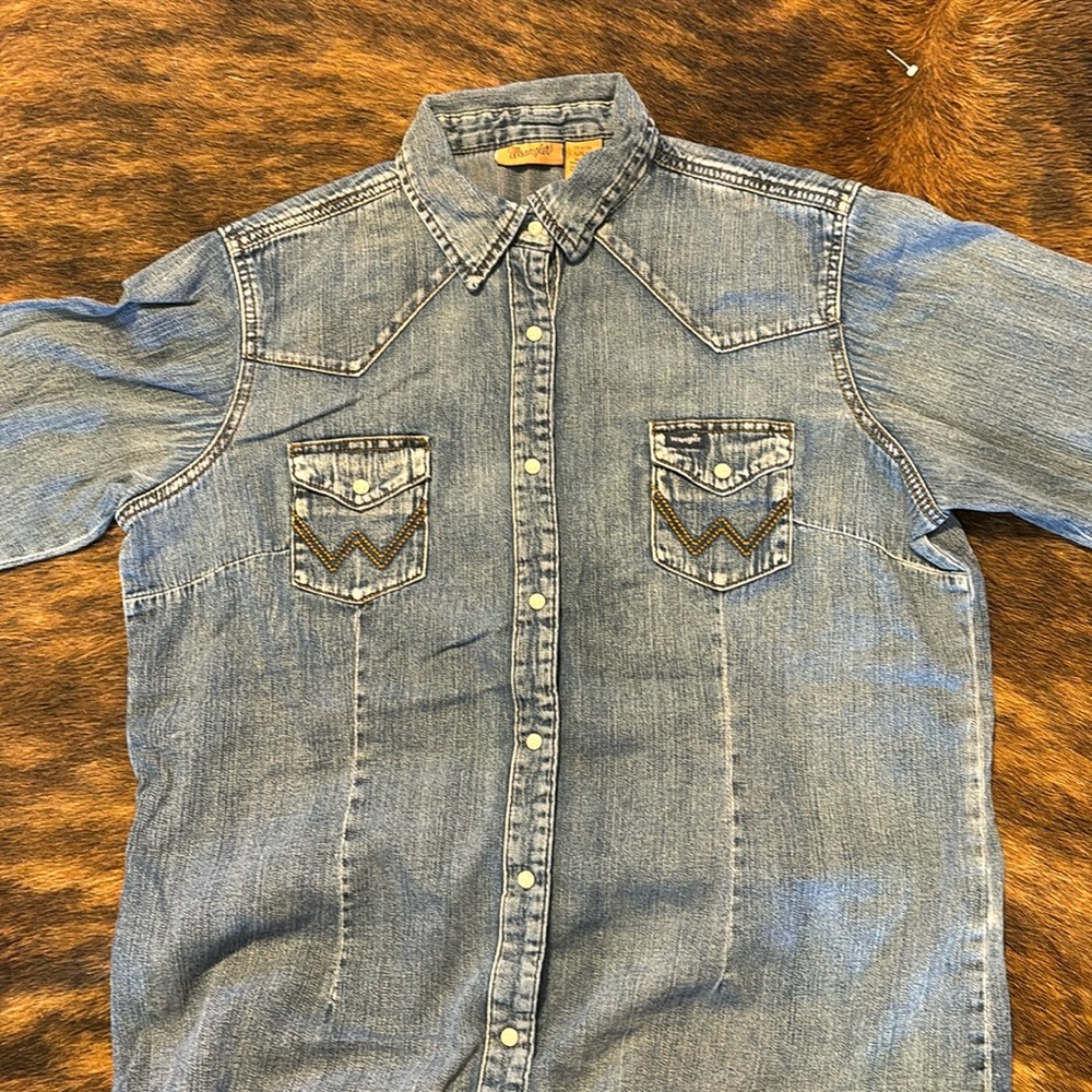 Wrangler denim button up